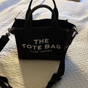 Marc Jacobs Black Tote with White Lettering